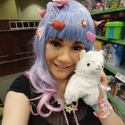 Cosplayc Blue Raspberry 60cm Pink Blue Ombre Wig