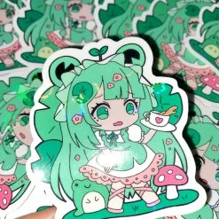 Peachiie Shop Kaeru The Froggy Maid Sticker