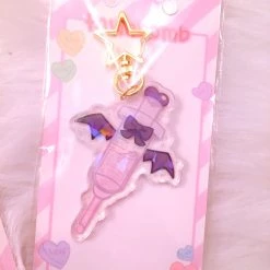 Peachiieshop Menhera Syringe Keychains - Angel & Demon Enamel Pins, Charms, Etc.