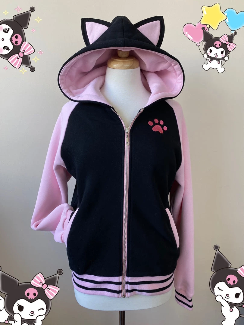 Peachiie Shop Ita Jackets Pink And Black Cat Ita Jacket 3 Peachiie Shop Ita Jackets Pink And Black Cat Ita Jacket