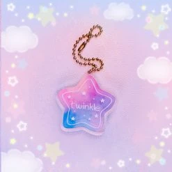 Peachiieshop Twinkle Star Keychain 2”inch