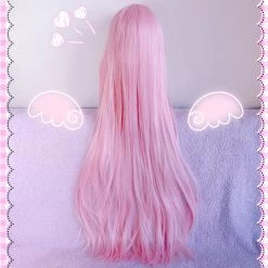 Aliexpress Fairy Pink Wig With Straight Bangs