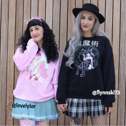 Printful NEW ICHIGO MILK TEA いちごミルク Strawberry Milk Tea Sweater Pink By Fawnbomb