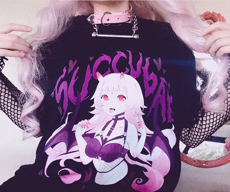 Printify Succubae T-Shirt (Black) By Fawnbomb Apparel 13 Printify Succubae T-Shirt (Black) By Fawnbomb Apparel