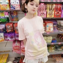 Peachiieshop Lemonade Crush Tee By Fawnbomb HARAJUKU Pink Fairy Kei Yume Kawaii Shirt Original Art
