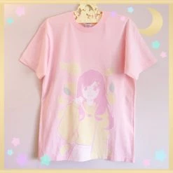 Peachiieshop Lemonade Crush Tee By Fawnbomb HARAJUKU Pink Fairy Kei Yume Kawaii Shirt Original Art