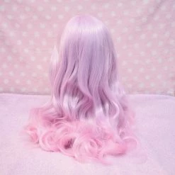 Cosplayc PINK MOON Wig Harajuku Kawaii Cute Fluffy Wavy Curly Long Pastel Emo Pinky Wigs