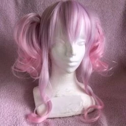 Cosplayc PINK MOON Wig Harajuku Kawaii Cute Fluffy Wavy Curly Long Pastel Emo Pinky Wigs