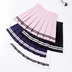 Aliexpress NEW High Waisted Pleated Varsity Skirt (4 Colours)