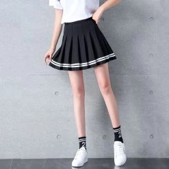 Aliexpress NEW High Waisted Pleated Varsity Skirt (4 Colours)