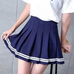 Aliexpress NEW High Waisted Pleated Varsity Skirt (4 Colours)