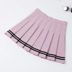 Aliexpress NEW High Waisted Pleated Varsity Skirt (4 Colours)