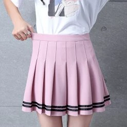 Aliexpress NEW High Waisted Pleated Varsity Skirt (4 Colours)