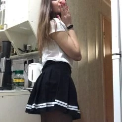 Aliexpress NEW High Waisted Pleated Varsity Skirt (4 Colours)