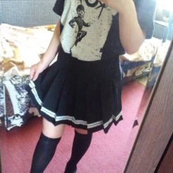 Aliexpress NEW High Waisted Pleated Varsity Skirt (4 Colours)