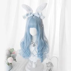 Aliexpress Unicorn Blue 70cm Wavy Wig NEW
