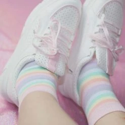 Aliexpress Kawaii Fairy Kei Rainbow Crew Socks