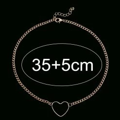 Peachiie Shop NEW Heart Chain Necklace
