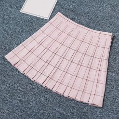 Peachiie Shop Bottoms Aesthetic Grid Pleated Skirts