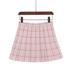 Peachiie Shop Bottoms Aesthetic Grid Pleated Skirts