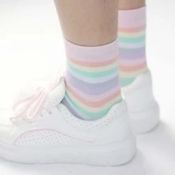 Aliexpress Kawaii Fairy Kei Rainbow Crew Socks