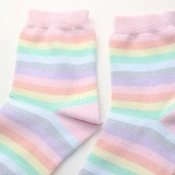 Aliexpress Kawaii Fairy Kei Rainbow Crew Socks