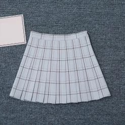 Peachiie Shop Bottoms Aesthetic Grid Pleated Skirts