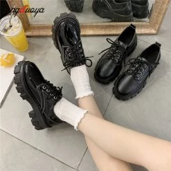 Aliexpress NEW Lace-up Oxford Style Schoolgirl Chunky Platform Shoes