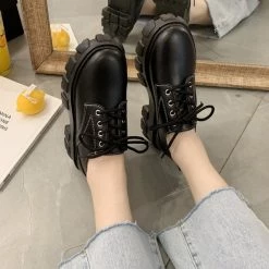 Aliexpress NEW Lace-up Oxford Style Schoolgirl Chunky Platform Shoes