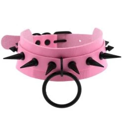 Peachiie Shop KAWAIICORE Goth Spiked O-Ring Choker NEW