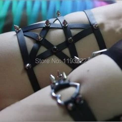 Peachiie Shop Pentagram Garter Chokers & Garters