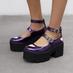 Aliexpress Cute Mary Jane Pink Heart Platform Shoes NEW