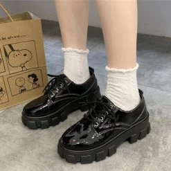 Aliexpress NEW Lace-up Oxford Style Schoolgirl Chunky Platform Shoes