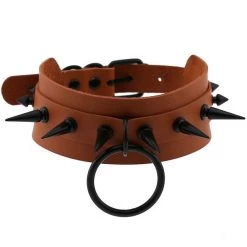 Peachiie Shop KAWAIICORE Goth Spiked O-Ring Choker NEW