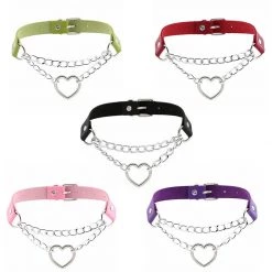 Peachiie Shop Chokers & Garters Heart Chain Choker