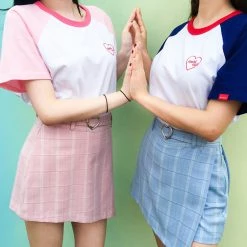 Aliexpress NEW PASTEL Heart Buckle Plaid High Waisted Skirt ( 3 Colours) 35 Aliexpress NEW PASTEL Heart Buckle Plaid High Waisted Skirt ( 3 Colours)
