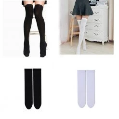 Aliexpress Simple Black Or White Thigh High Over The Knee Socks