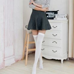 Aliexpress Simple Black Or White Thigh High Over The Knee Socks