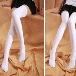 Aliexpress Simple Black Or White Thigh High Over The Knee Socks