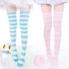 Aliexpress NEW Kawaii Striped Thigh High Socks