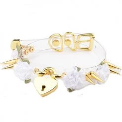 Aliexpress ANGEL Kawaii Transparent Floral Heart Locket Choker (12 Colours)