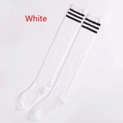 Aliexpress Socks And Tights Pink And White Thigh High Socks (7 Colours)