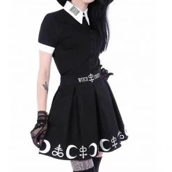 Aliexpress WITCH CRAFT Gothic High Waist Pleated Mini Skirt