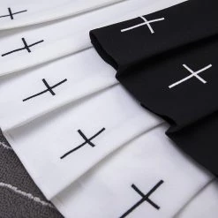 Aliexpress YAMI KAWAII Gothic Cross Pleated Mini Skirt In Black Or White