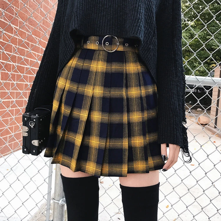 Aliexpress NEW 'Hannah' Heavy Cotton Goth Plaid Pleated Mini Skirt In 3 Colours 1 Aliexpress NEW 'Hannah' Heavy Cotton Goth Plaid Pleated Mini Skirt In 3 Colours