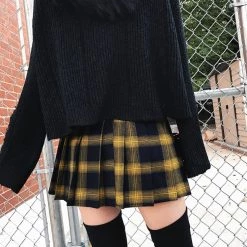 Aliexpress NEW 'Hannah' Heavy Cotton Goth Plaid Pleated Mini Skirt In 3 Colours 39 Aliexpress NEW 'Hannah' Heavy Cotton Goth Plaid Pleated Mini Skirt In 3 Colours
