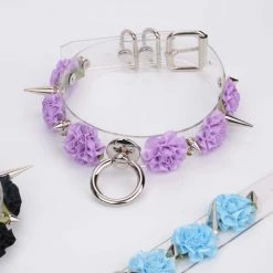 Aliexpress MARIA Transparent Spiked Floral O Ring Choker (6 Colours) NEW