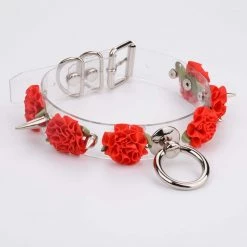 Aliexpress MARIA Transparent Spiked Floral O Ring Choker (6 Colours) NEW