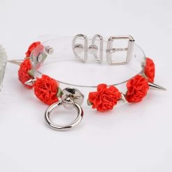 Aliexpress MARIA Transparent Spiked Floral O Ring Choker (6 Colours) NEW