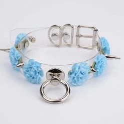 Aliexpress MARIA Transparent Spiked Floral O Ring Choker (6 Colours) NEW